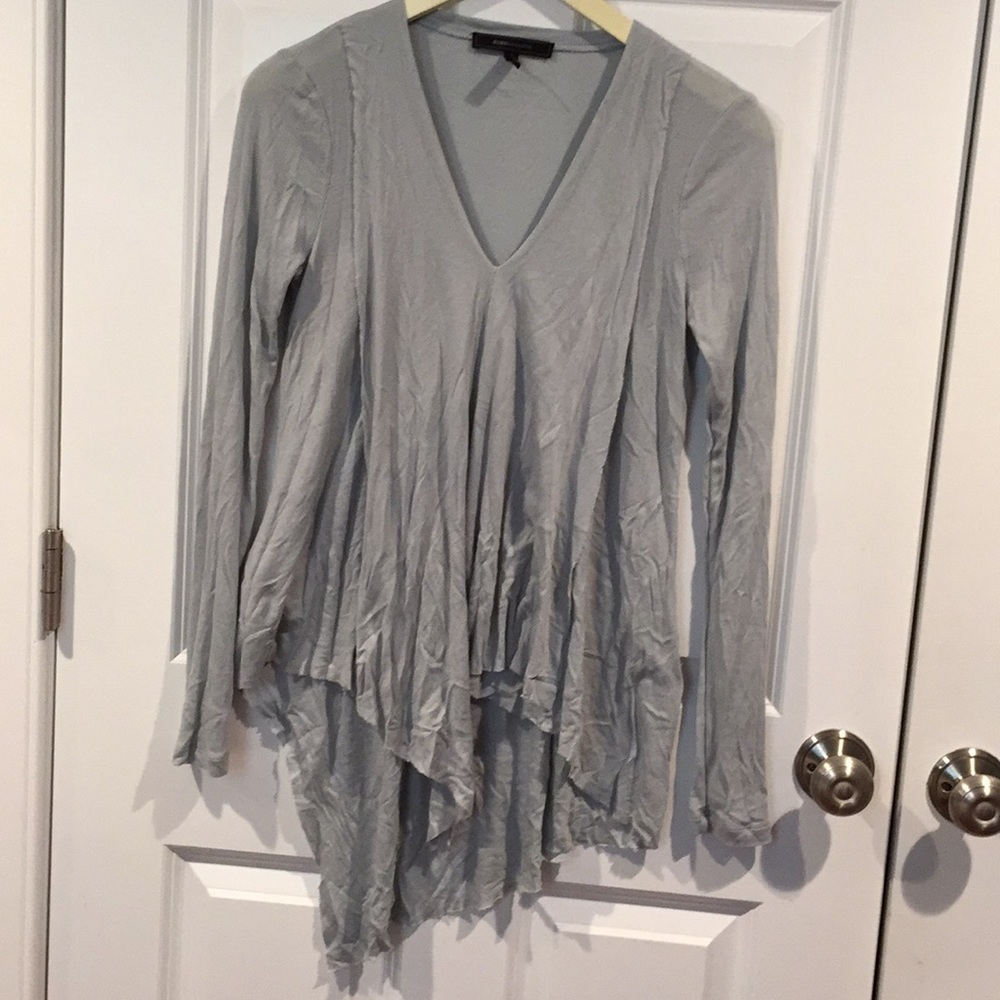High Low angled long sleeve shirt